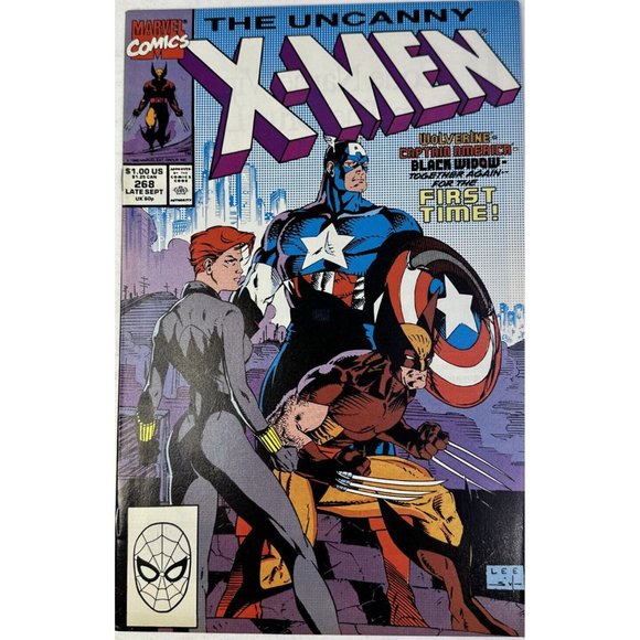 1990 Vol 1 # 268 The Uncanny X-Men Wolverine Captain America Black Widow